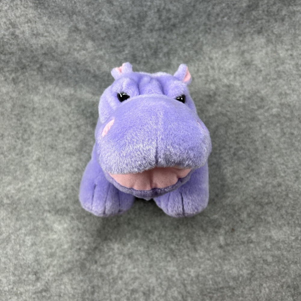 Wishpets Kalahari Resorts Lou Hippo Plush 14" Purple Embroidered Logo
